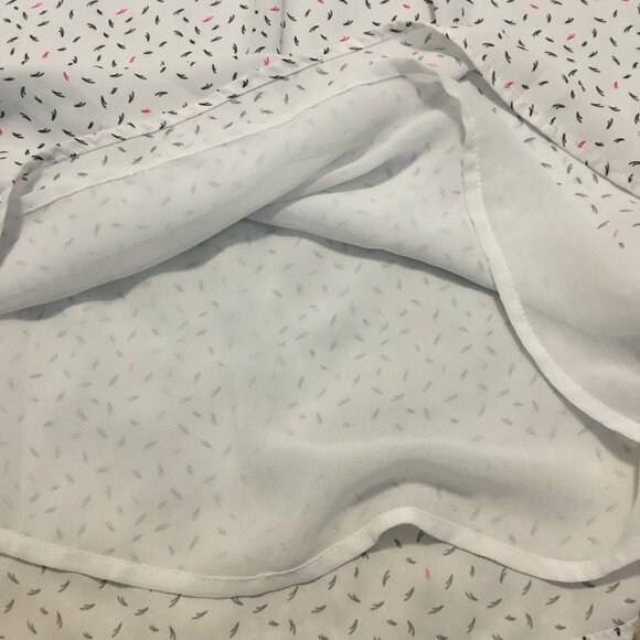 Flutter Cap Sleeve Party Cake Sprinkle Pleated Blouse - Picture 15 of 16